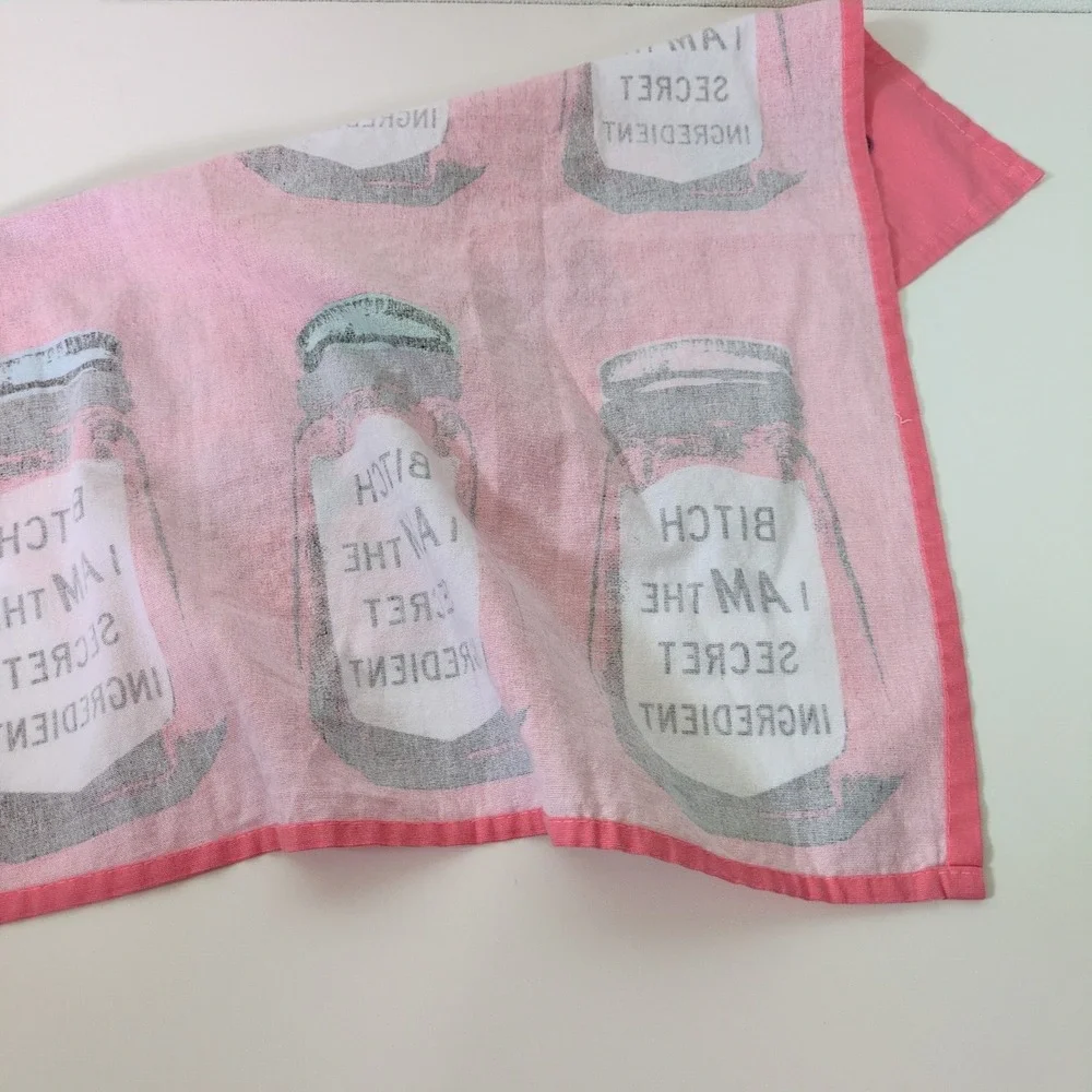 Blue Q Tea Towel Bit** I Am The Secret‎ Ingredient Pink Cotton Dish Cloth Funny
